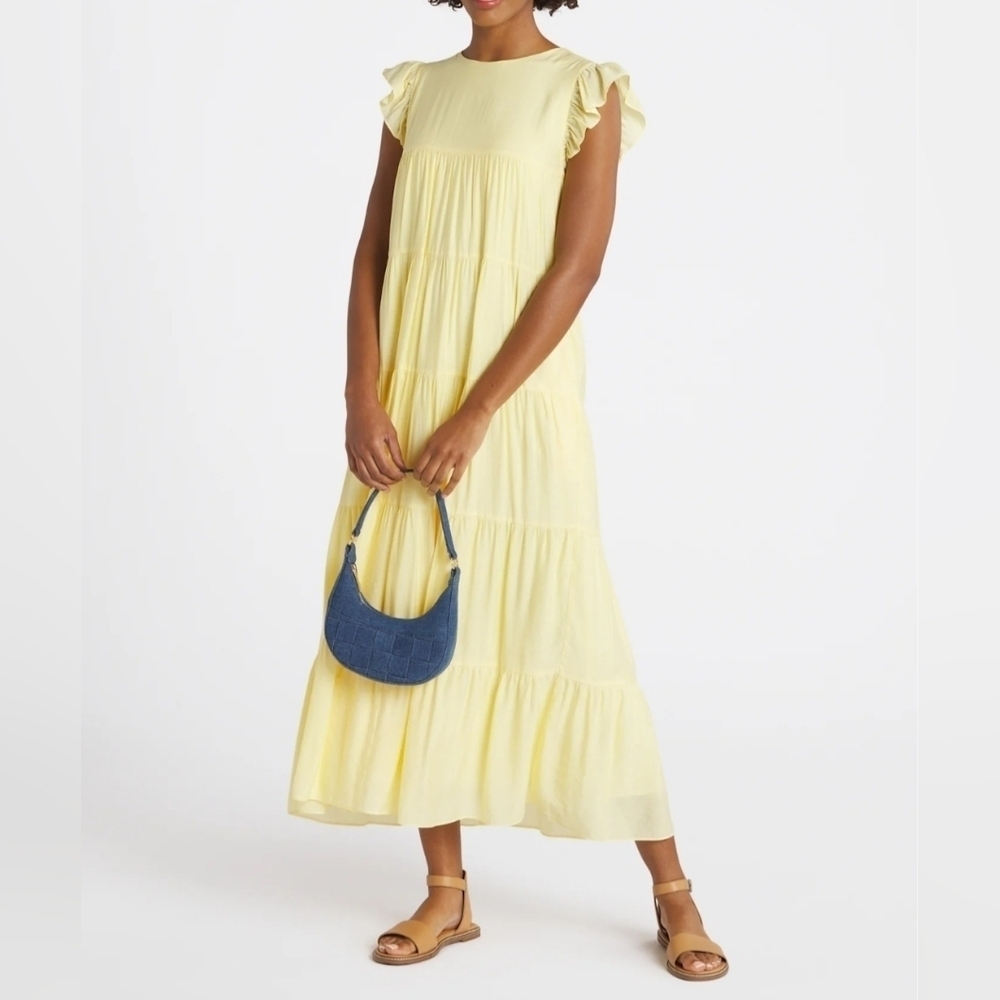 Mali + LiliLeilani Woven Denim Baugette Bag | Blue Denim Shoulder Bag - Picture 6 of 11